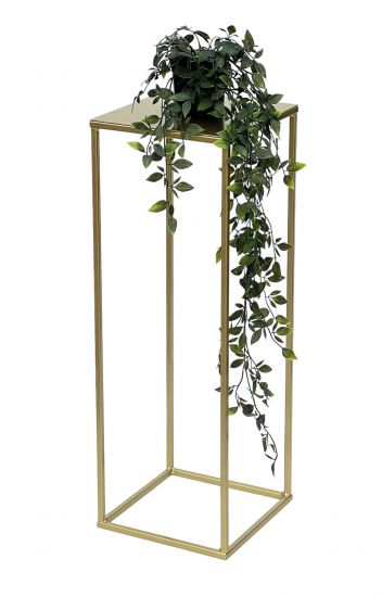 DanDiBo Flower Stool Metal Gold Angular M 62 cm Flower Stand Side Table 96406 Flower Column Modern Plant Stand Plant Stool