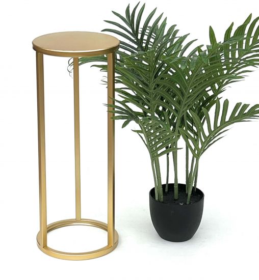 DanDiBo Flower Stool Metal Gold Round 50 cm Flower Stand Side Table 96510 S Flower Column Modern Plant Stand Plant Stool