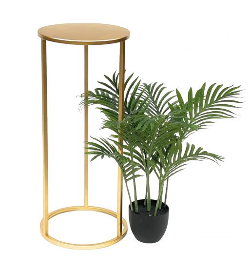 DanDiBo Flower Stool Metal Gold Round 70 cm Flower Stand Side Table 96510 L Flower Column Modern Plant Stand Plant Stool