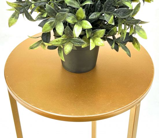 DanDiBo Blumenhocker Metall Gold Rund Blumenständer Beistelltisch 96510 3er Set Blumensäule Modern Pflanzenständer Pflanzenhocker