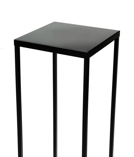 DanDiBo Blumenhocker Metall Schwarz 70 cm Eckig Blumenständer Beistelltisch FRA-005 Blumensäule Modern Pflanzenständer Pflanzenhocker