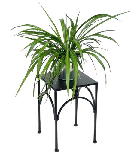 DanDiBo Blumenhocker Metall Schwarz Eckig 33 cm Blumenständer Blumensäule 96449 M Pflanzenhocker Modern