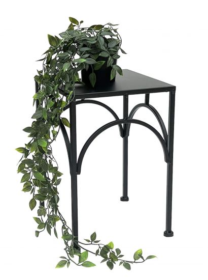 DanDiBo Blumenhocker Metall Schwarz Eckig 33 cm Blumenständer Blumensäule 96449 M Pflanzenhocker Modern