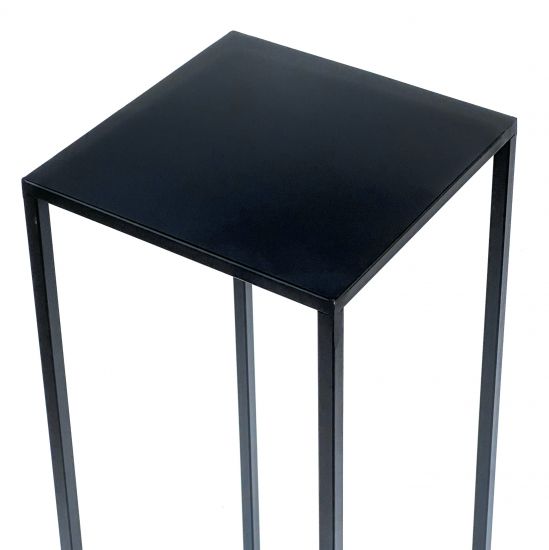 DanDiBo Flower Stool Metal Black Square 70 cm Flower Stand Side Table 96350 Flower Column Modern Plant Stand Plant Stool