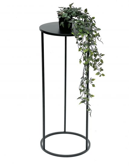 DanDiBo Flower Stool Metal Black Round 70 cm Flower Stand Side Table 96316 L Flower Column Modern Plant Stand Plant Stool