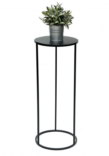 DanDiBo Flower Stool Metal Black Round 70 cm Flower Stand Side Table 96316 L Flower Column Modern Plant Stand Plant Stool