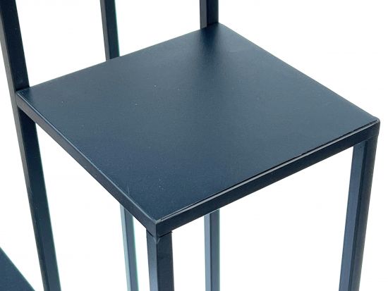 DanDiBo Blumentreppe Metall Schwarz 90 cm Pflanzentreppe Blumenständer 96354 Blumensäule Modern Pflanzenständer Blumenhocker