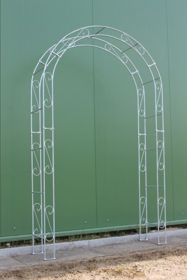 DanDiBo Galvanised rose arch Width 140 cm Round arch Hot-dip galvanised Weatherproof Solid solid iron climbing support