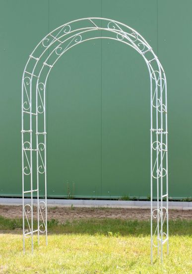 DanDiBo Galvanised rose arch Width 140 cm Round arch Hot-dip galvanised Weatherproof Solid solid iron climbing support