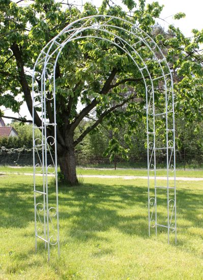 DanDiBo Galvanised rose arch Width 140 cm Round arch Hot-dip galvanised Weatherproof Solid solid iron climbing support