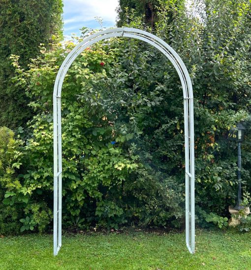 DanDiBo Rose arch Galvanised Solid 140 cm Archway 96519 Weatherproof Round arch Solid iron climbing aid Garden arch Hot-dip galvanised