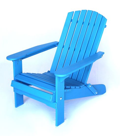 DanDiBo Strandstuhl Sonnenstuhl aus Holz Blau Gartenstuhl klappbar Adirondack Chair Deckchair