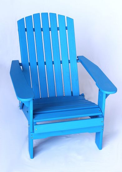 DanDiBo Strandstuhl Sonnenstuhl aus Holz Blau Gartenstuhl klappbar Adirondack Chair Deckchair