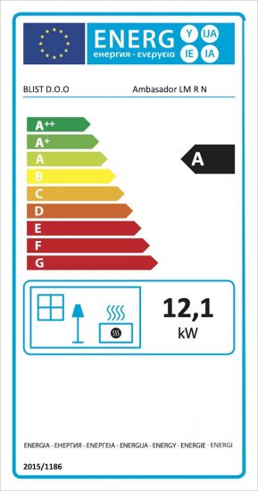 Kaminofen mit Backfach Weiß Holzofen 12,1 kW Kamin Ambasador Ofen Dauerbrandofen Werkstattofen Schwedenofen Hüttenofen Heizofen