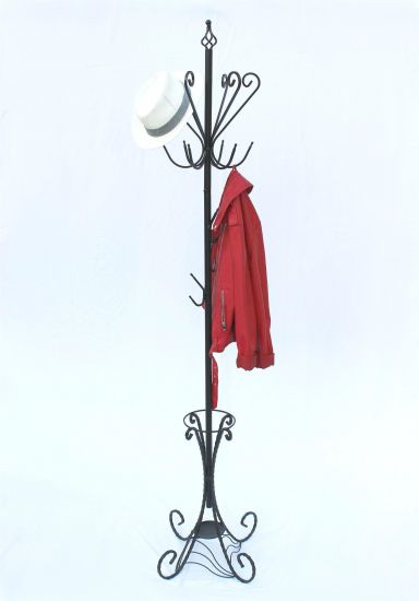 Kleiderständer Schwarz Metall 210 cm Art.156 Garderobe Garderobenständer Antik Schirmständer Eisen
