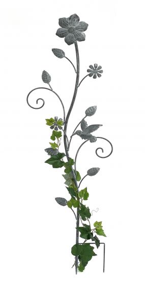 DanDiBo Rankhilfe mit Blumen Rankgitter aus Metall H-110 cm Kletterhilfe 96014 Ranke für Kletterpflanzen Vintage