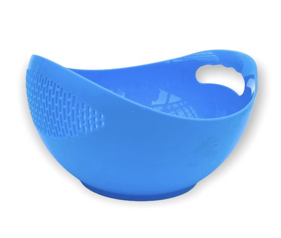 Bowl with colander Plastic 521 Blue Pasta colander Kitchen colander Washing bowl Draining colander Salad bowl Dishwasher-safe