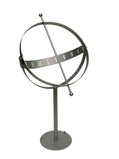 DanDiBo Sonnenuhr Edelstahl für den Garten 90 cm Rostfrei 96208 mit Säule Ausrichtbar Wetterfest Gartenuhr Modern Metall