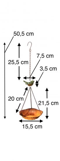 Bird Feeder Hanging Metal 70185 Feeding Station Hanging Rust Antique Bird Feeder