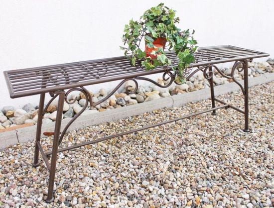 Bank Sitzbank "CUCCIU-S" B-83cm 077824 Gartenbank aus Metall Garten