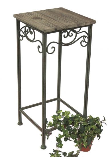 DanDiBo Flower Stool Metal Square 72 cm Flower Stand 11134 Side Table Plant Stand Wooden Shelf Flower Column