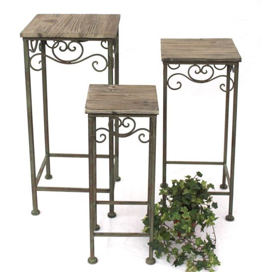 Flower stand Malega Set of three 11134 Flower stool 56, 64, 72cm square Flower column