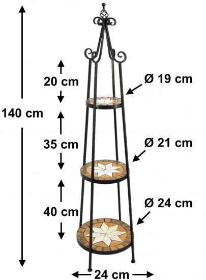 DanDiBo flower rack mosaic round 140 cm flower staircase 12009 flower stand flower column plant stand large