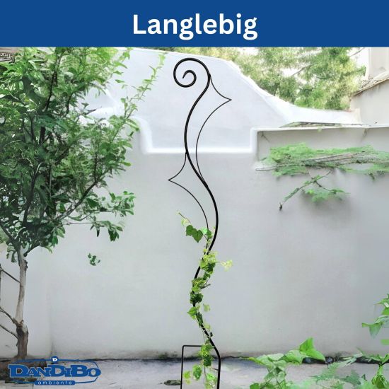 DanDiBo climbing support garden metal black Riva trellis for climbing plants 145 cm climbing support ground plug