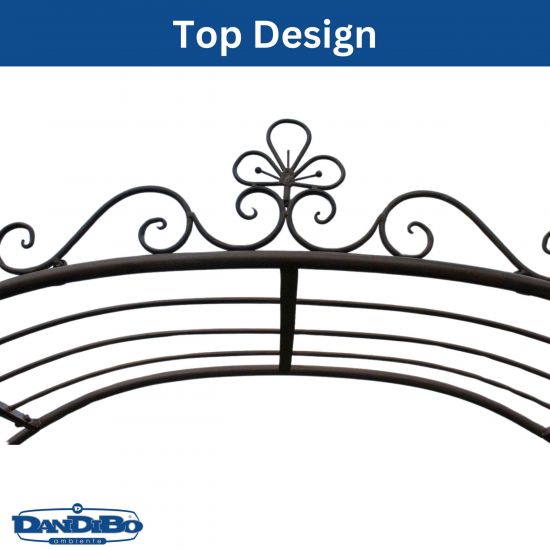 DanDiBo Rose arch with bench Metal Stable 120 cm wide 120852 Trellis Bench Trellis Pergola