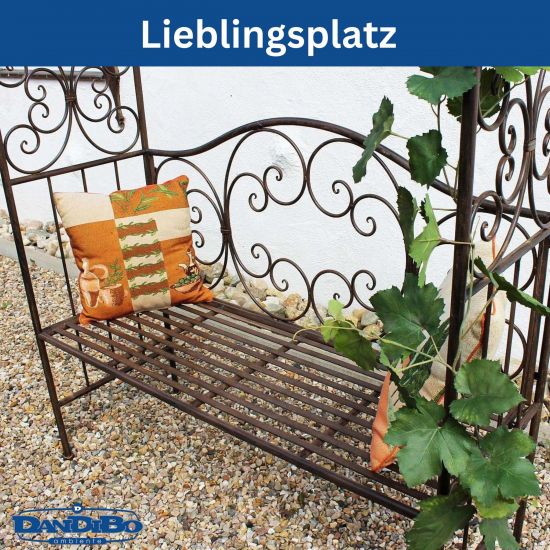 DanDiBo Rose arch with bench Metal Stable 120 cm wide 120852 Trellis Bench Trellis Pergola