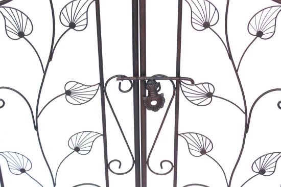 Rose arch with gate 101759 made from metal Garden gate 236x186cm Growth support
