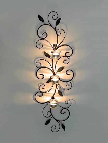 DanDiBo wall tealight holder metal wall 131001 tealight holder 75 cm sconce candle holder wall candle holder wall decoration