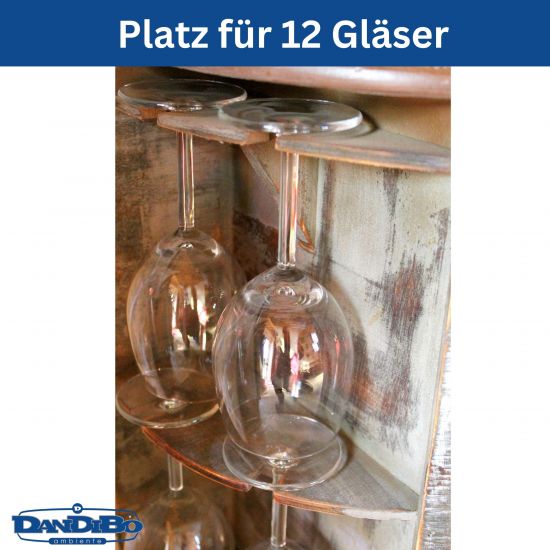 DanDiBo Weinregal Holz Stehend Rustikal Weinfass Flaschenregal 1486 Beistelltisch Schrank Fass Weinbar