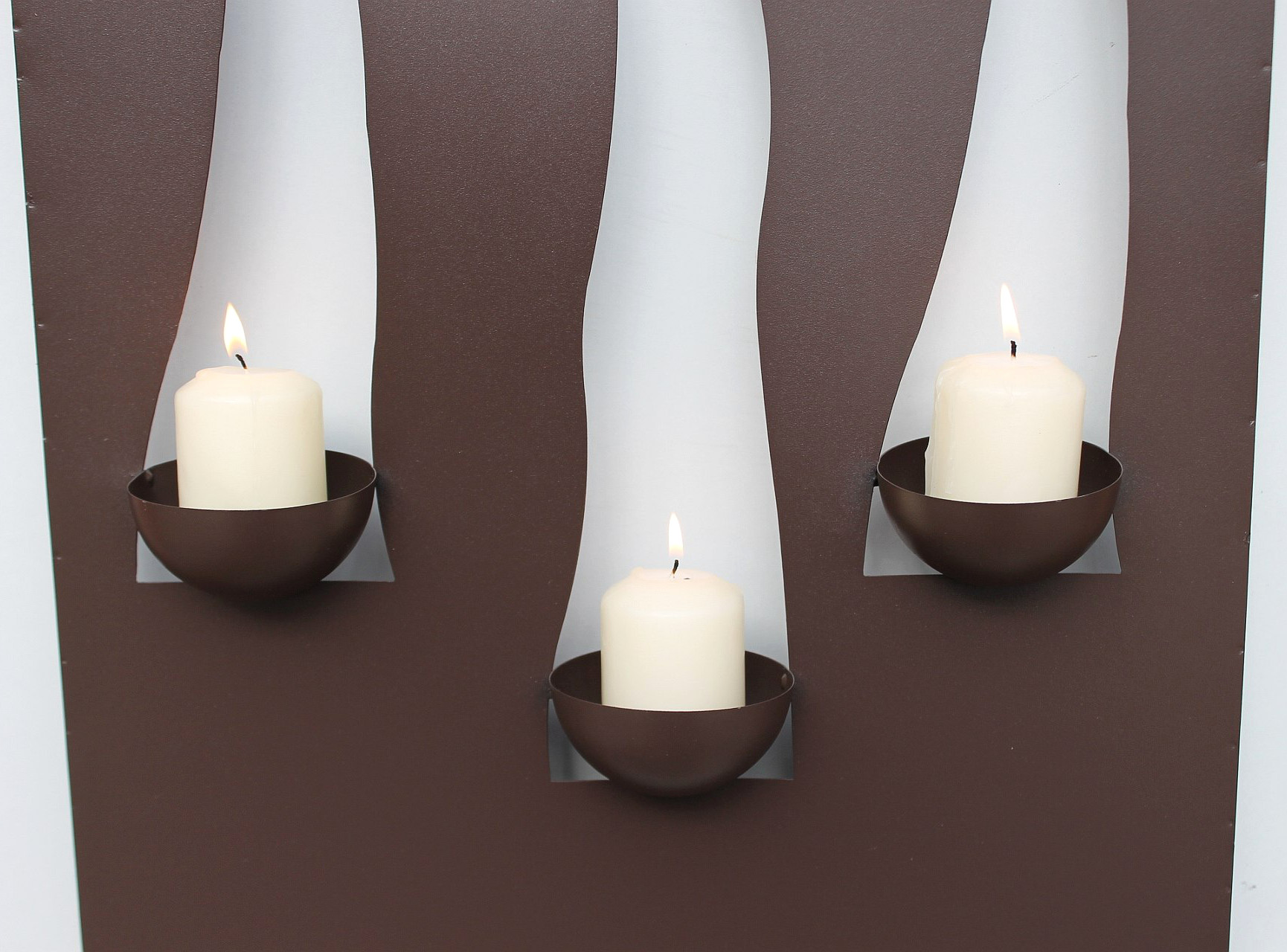 Wandleuchter aus 3 Wandkerzenhalter Kerzenleuchter - 13333 DanDiBo-Ambiente Kerzenhalter für Metall Kerzen Flamme
