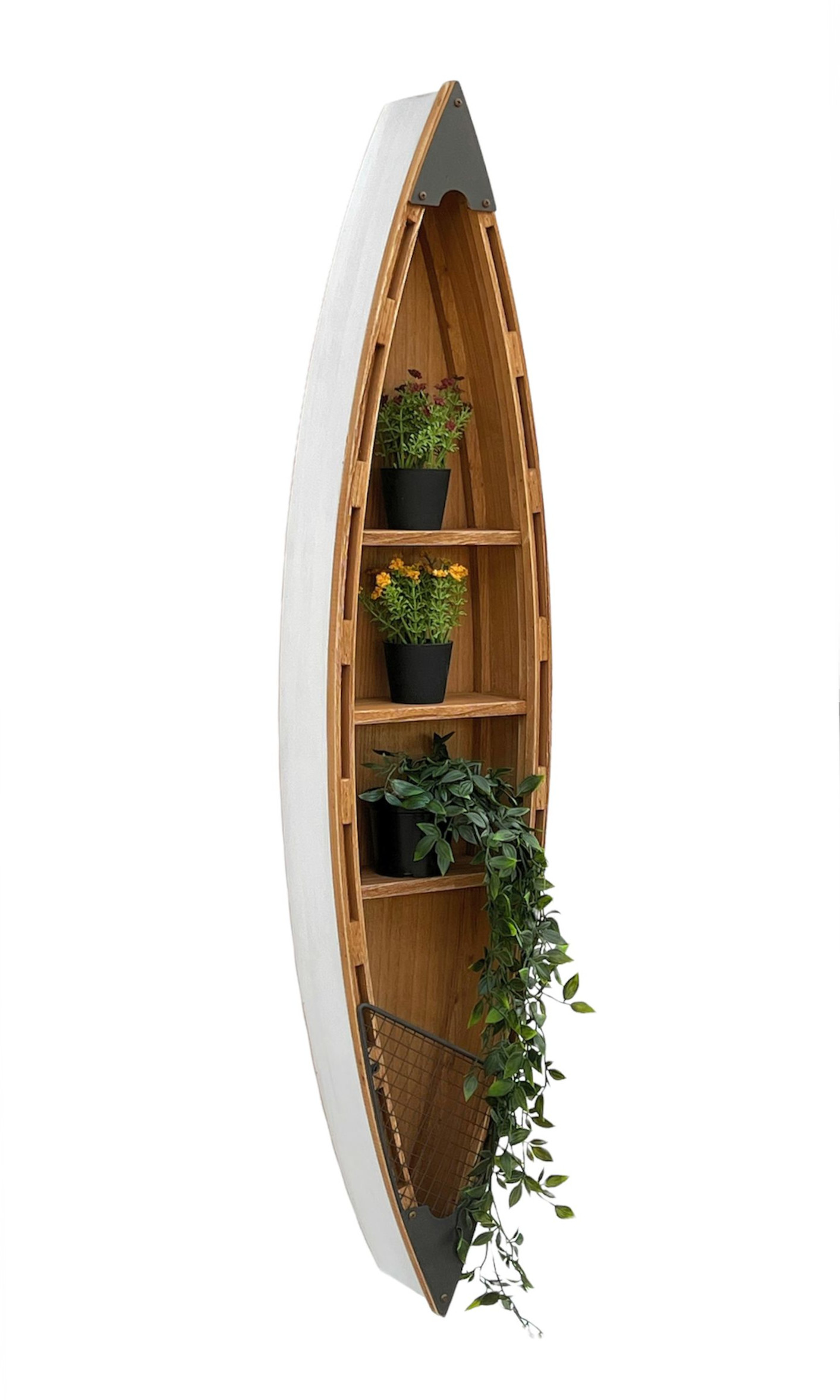 Weiteres - Regal Boot maritim Bootsregal Holz 195cm weiß - ein  Designerstück von Naturesco bei DaWanda