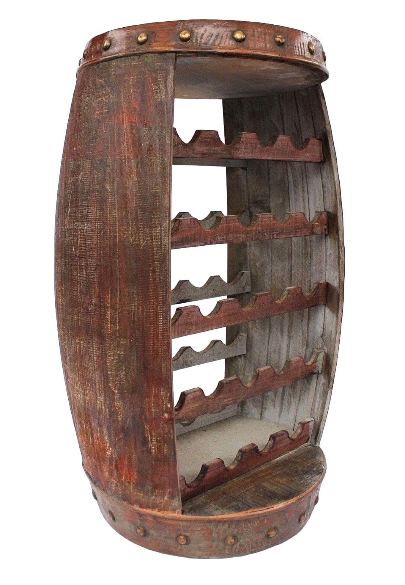 DanDiBo Wine Rack Wine Barrel 0370 R Wood Barrel 80 cm