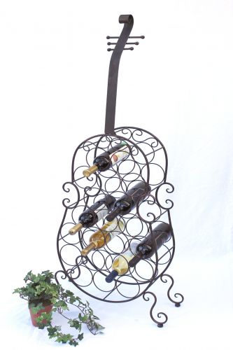 Wine stand "Cello" made from metal 100136 Bottle holder 134cm Bottle Rack Wine Bar