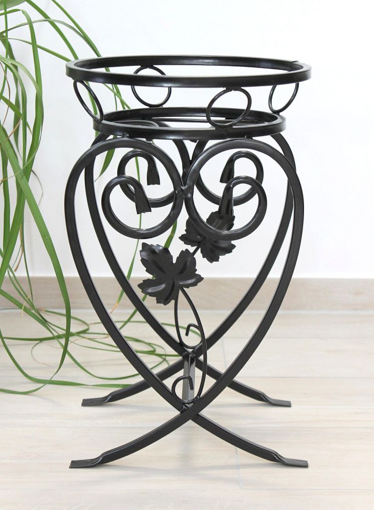 DanDiBo Flower Stand Metal Black 49 cm Flower Stool KW420 Plant Column Plant Stand Flower Column Small