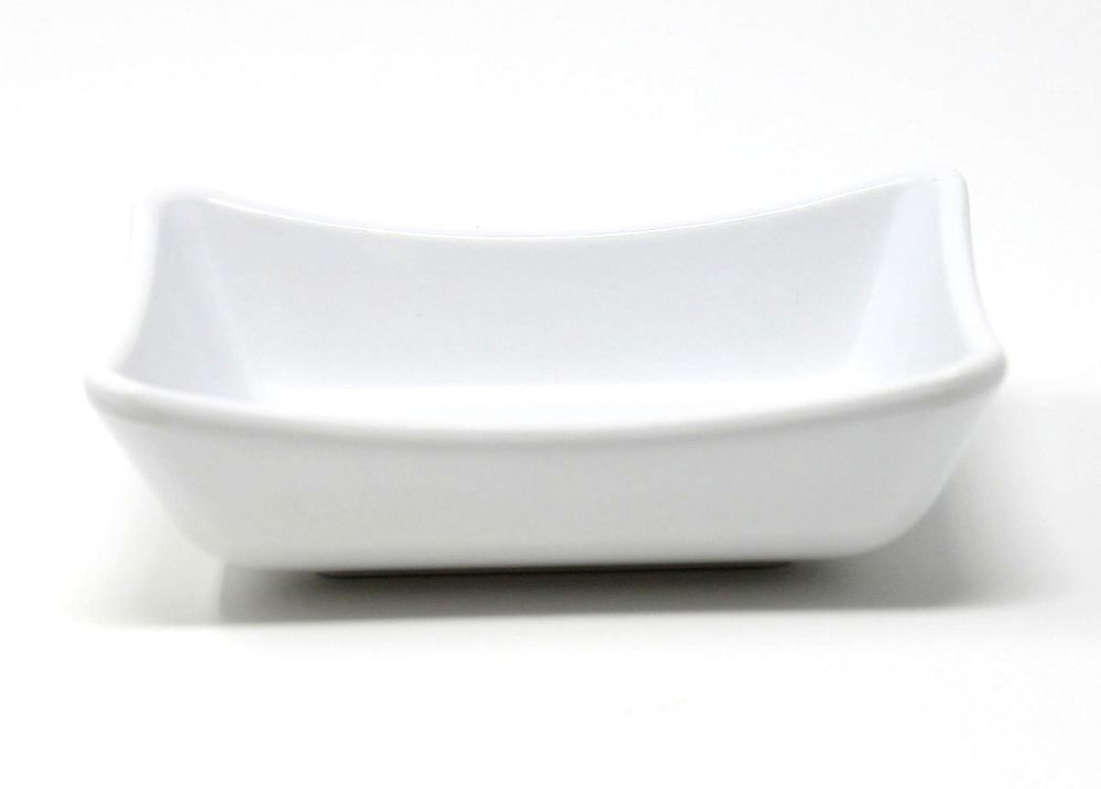 4x Dip Bowls Melamine Set White 756 Snack Bowl Serving Bowl Small Mini Sauce Bowls Soya