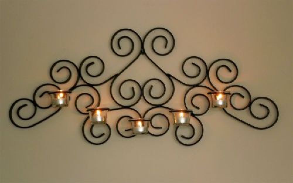 Tea light holder "PALACE" Wall mounted candelabra 63 cm Tea light holder Candle holder