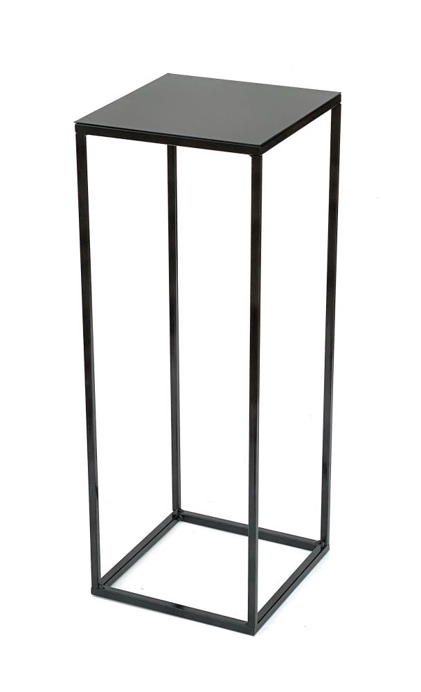 DanDiBo Flower Stool Metal Black Square 62.5 cm Flower Stand Side Table 434 Flower Column Modern Plant Stand Plant Stool