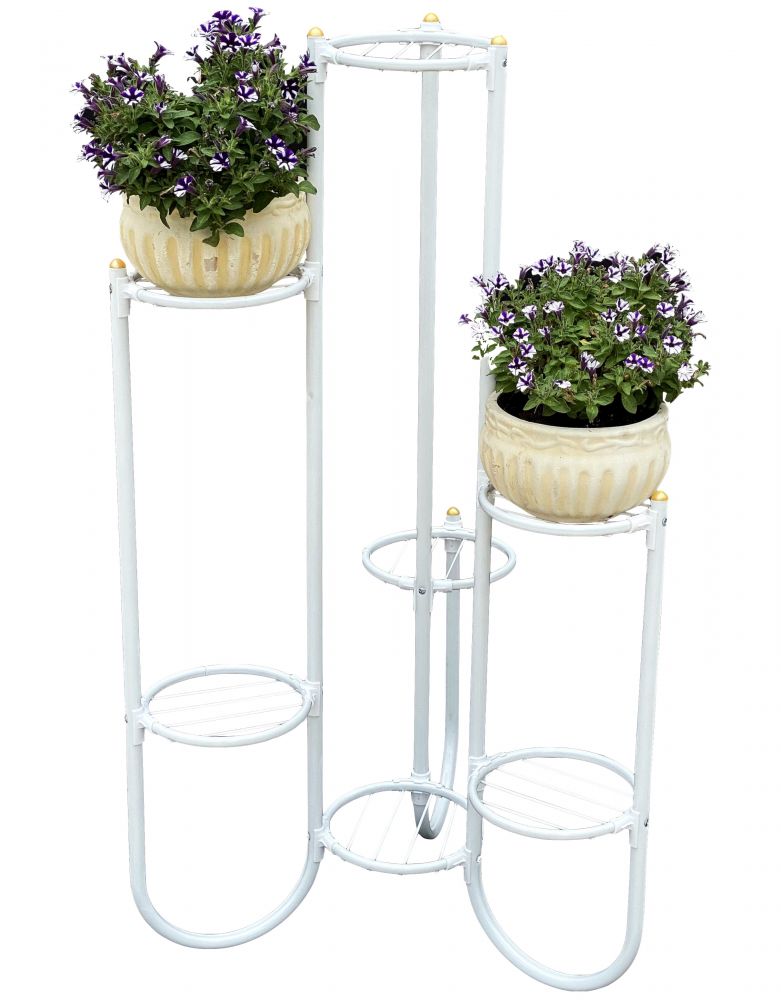 DanDiBo Blumentreppe Metall Weiß 93922 Pflanzenentreppe 101 cm Blumenregal Pflanzenständer Blumenständer