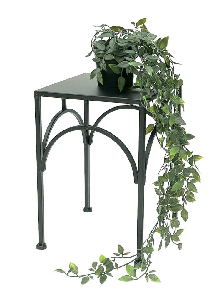 DanDiBo Blumenhocker Metall Schwarz Eckig 33 cm Blumenständer Blumensäule 96449 M Pflanzenhocker Modern