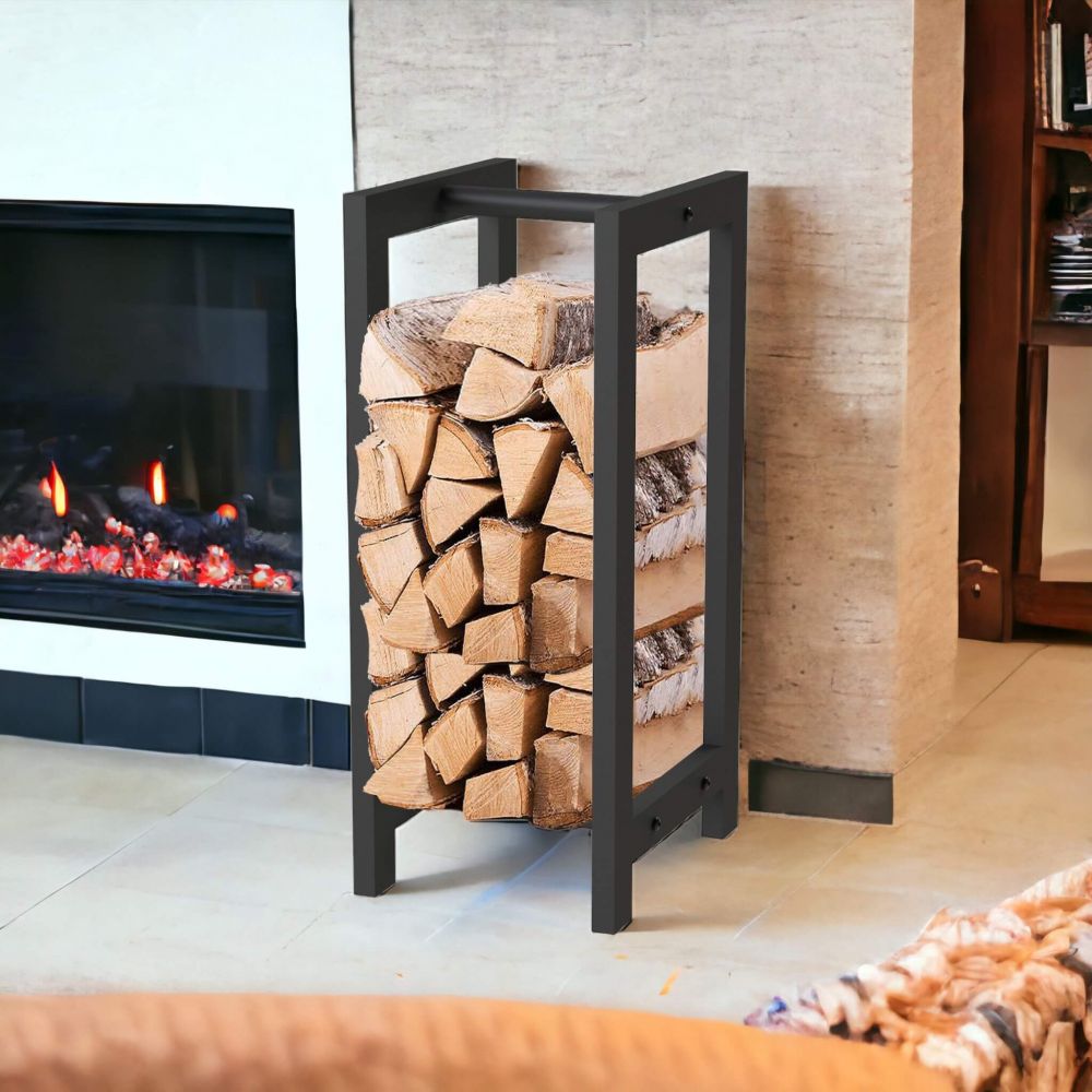 DanDiBo Firewood Rack Indoor Metal Black Standing Firewood Stand 96467 Firewood Holder Firewood Rack Firewood Rack