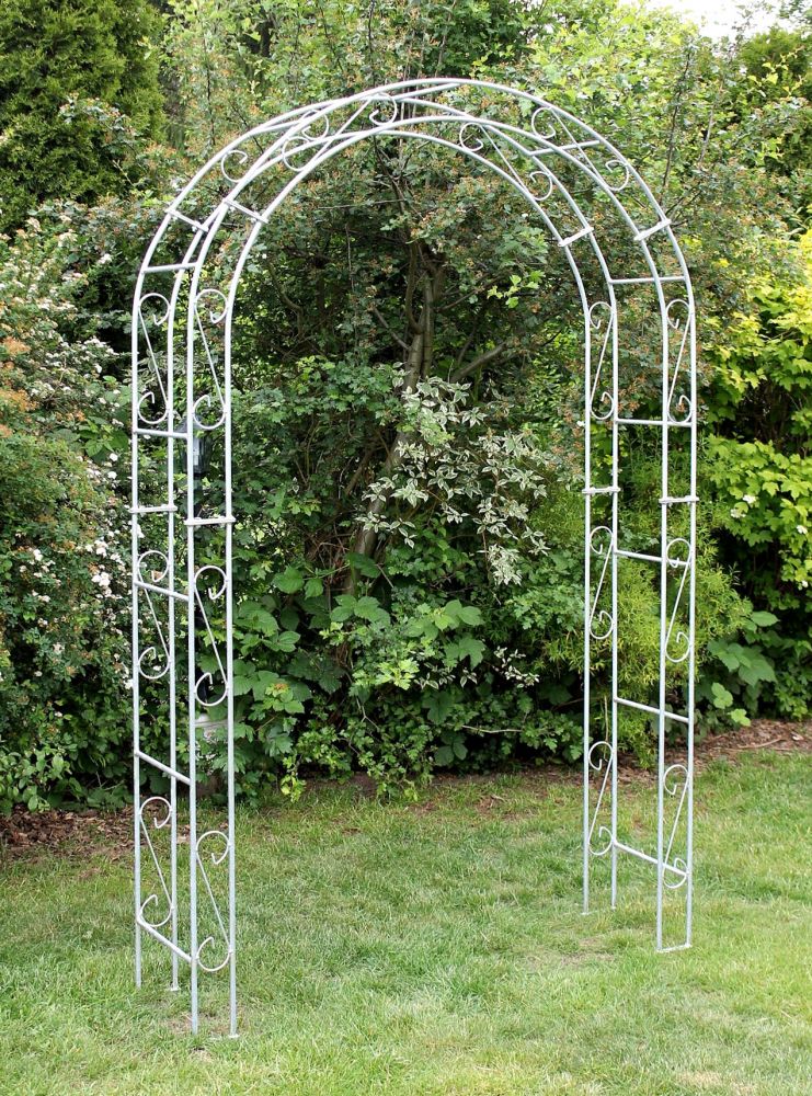 DanDiBo Galvanised rose arch Width 140 cm Round arch Hot-dip galvanised Weatherproof Solid solid iron climbing support