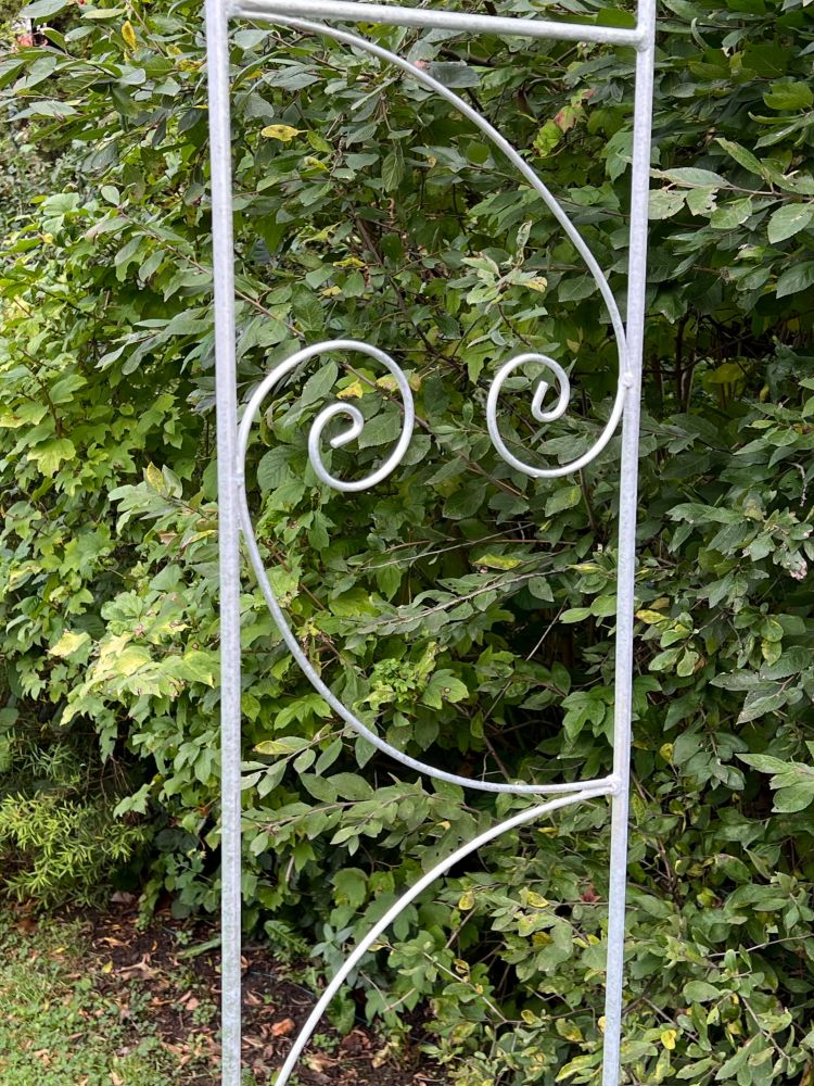 DanDiBo Rose arch Galvanised Solid 120 cm Archway 96518 Weatherproof Round arch Solid iron climbing aid Garden arch Hot-dip galvanised