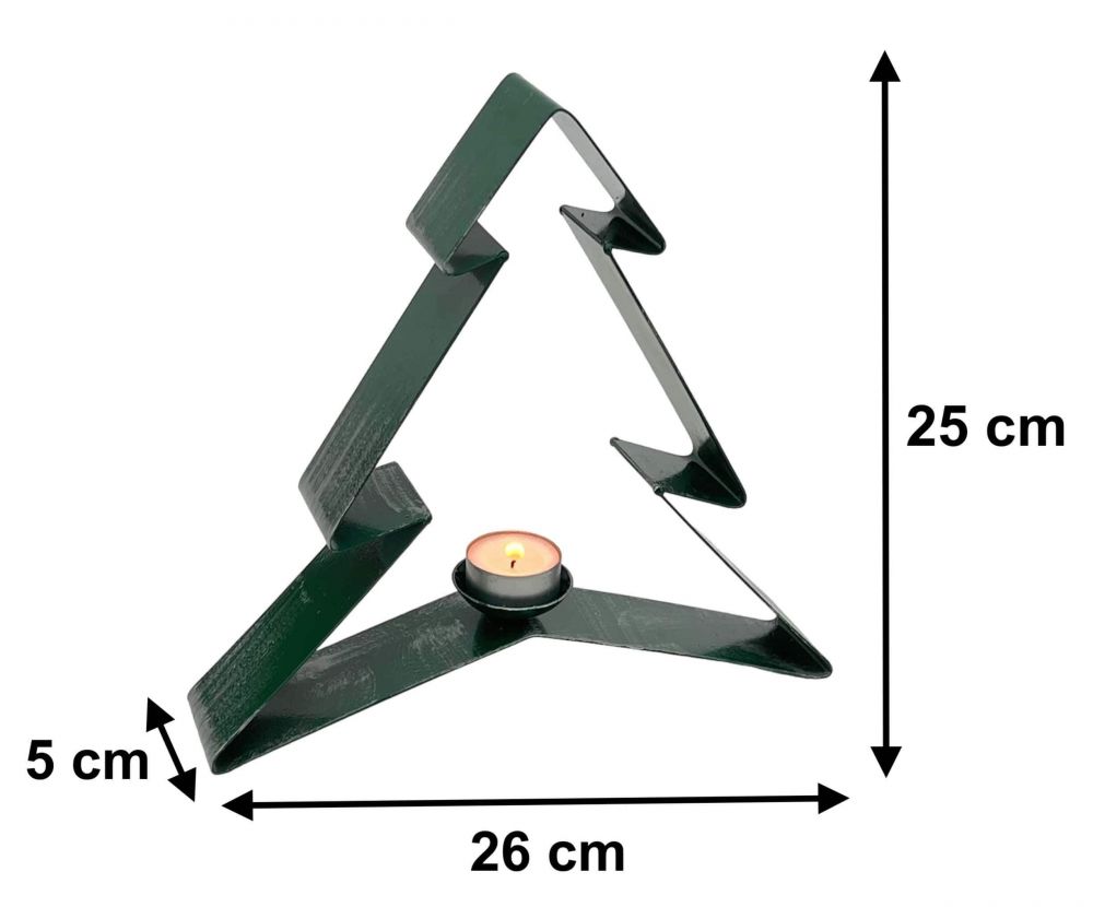 DanDiBo Tannenbaum Grün Metall Stehend Weihnachtsbaum Weihnachtsdeko Deko Weihnachten Kerzenhalter Teelichthalter Winter Modern