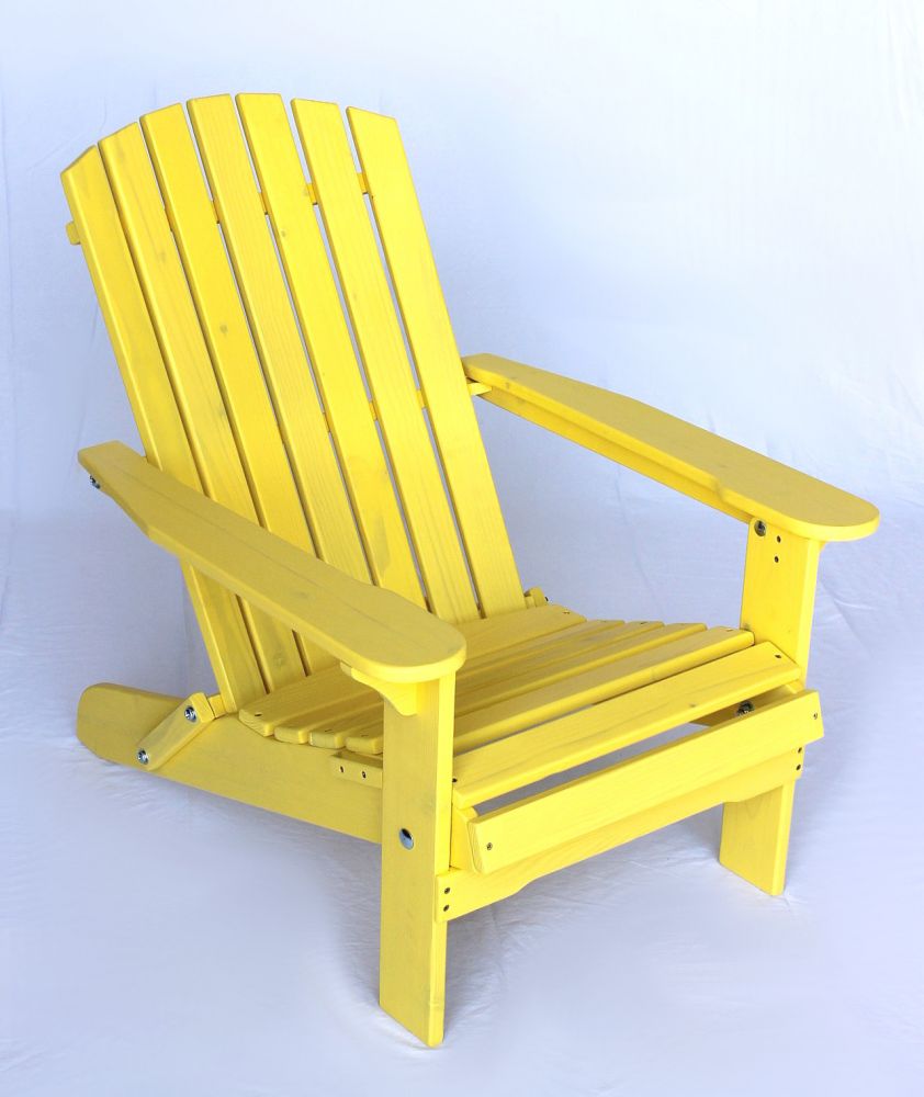 klappbar Gartenstuhl Adirondack Sonnenstuhl aus DanDiBo Gelb Holz Strandstuhl Deckchair-DanDiBo Chair