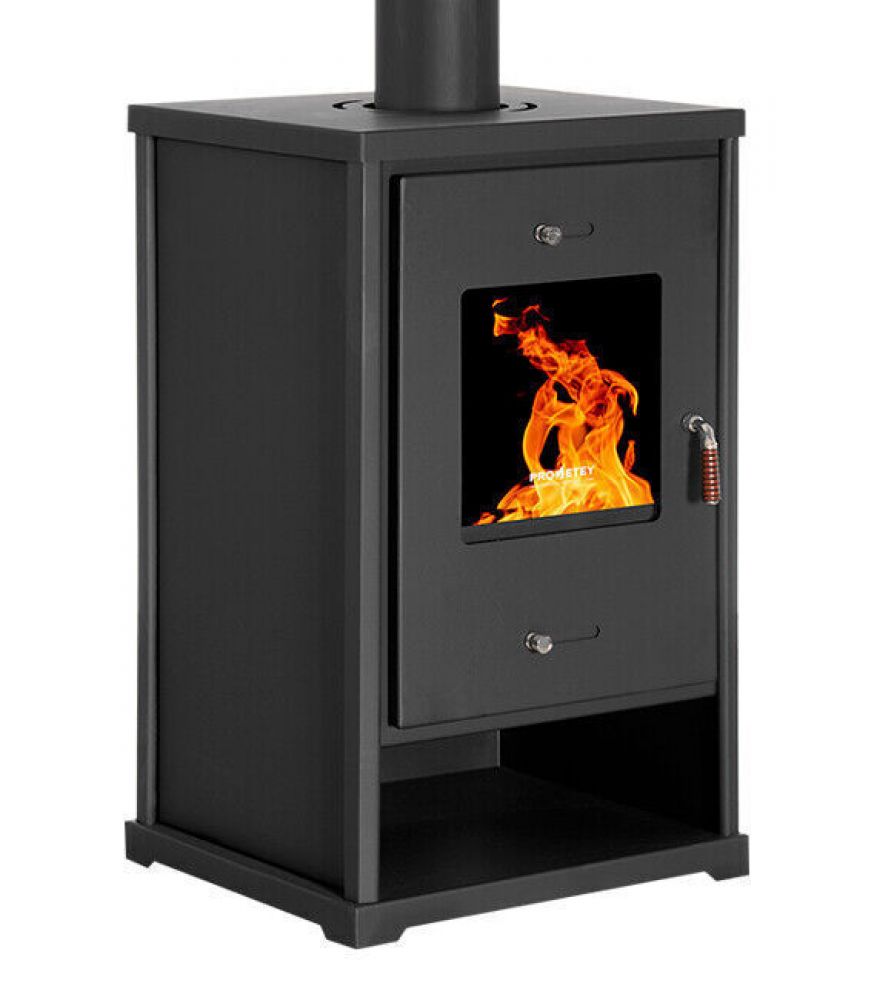 Kaminofen Holzofen Dauerbrand EKO 96175 Anthrazit Holzofen 7 kW Kamin Ofen Dauerbrandofen Hüttenofen Heizofen