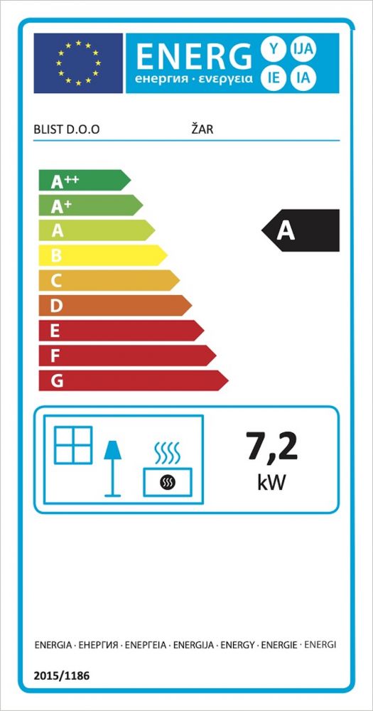 Kaminofen Anthrazit Holzofen 7,2 kW Kamin Zar Ofen Dauerbrandofen Werkstattofen Schwedenofen Hüttenofen Heizofen